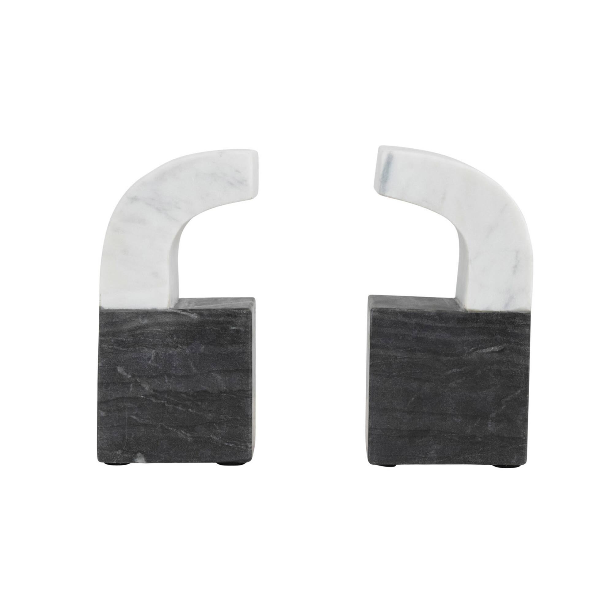 Hello Honey® 6'' Two-Tone Marble Bookends Set